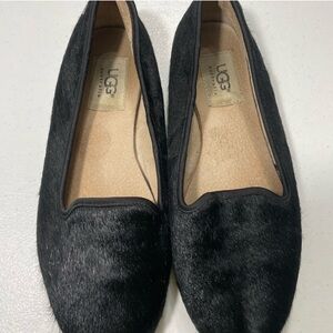 UGG Black Fur Haircalf Slip-On Loafers Size 5.5 SB-85